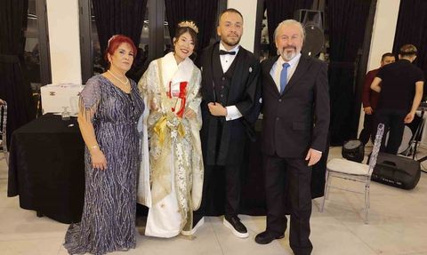 Denizli’de Türk ve Japon geleneği: Kimonolarla düğün kutlaması