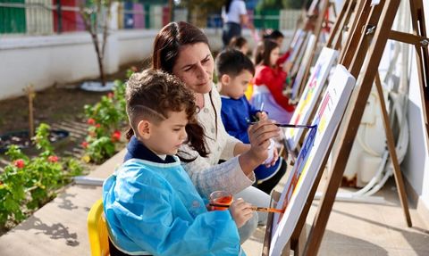 Didim Belediyesi Deniz Yıldızları Kreş ve Gündüz Bakımevi'nde Renkli Resim Etkinliği