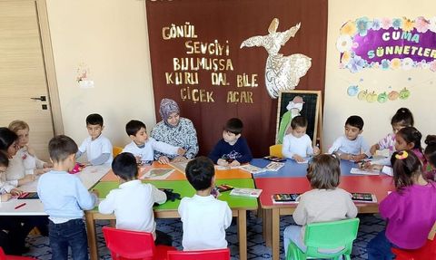 Germencik'te Mevlana Haftası Hayriye Aycen 4-6 Yaş Kur'an Kursu'nda gerçekleşti