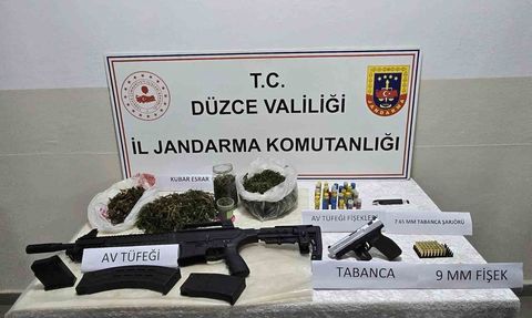 Gölyaka'da uyuşturucu ve silah operasyonu: 1 gözaltı