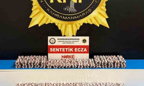 Kahramanmaraş'ta 13 bin 720 adet sentetik ecza ele geçirildi