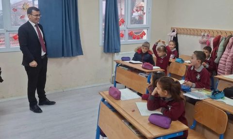 Karacaali İlkokulu'nda eğitim-öğretim değerlendirildi