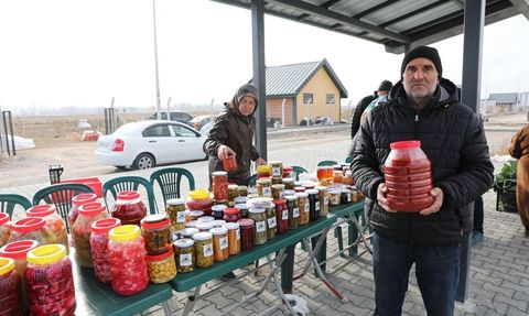 Kayseri'de şehir merkezi tarımı: Kadın kooperatifinin son hasadı