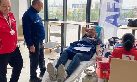 Kütahya AFAD ve Türk Kızılayı'ndan kan bağışı etkinliği