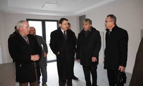 Kütahya'da öğretmenevi inşaatında yerinde inceleme