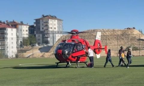 Malatya'da 77 yaşındaki hastaya ambulans helikopterle nakil