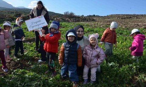 Manisa'da 100 bininci fidan dikildi: Minik öğrenciler katıldı