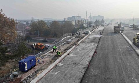 Marangozlar Köprülü Kavşağı'nda çalışmalar sona yaklaşıyor, tamamlanma %75