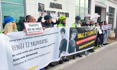 Miraç için ilk duruşma: Bisikletli gruplar adliye önünde toplandı