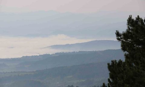 Mudurnu'da sabah sisinin yarattığı kartpostallık manzara