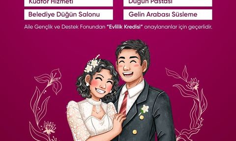 Niğde Belediyesi'nden "Mutluluk Paketi" ile genç çiftlere destek