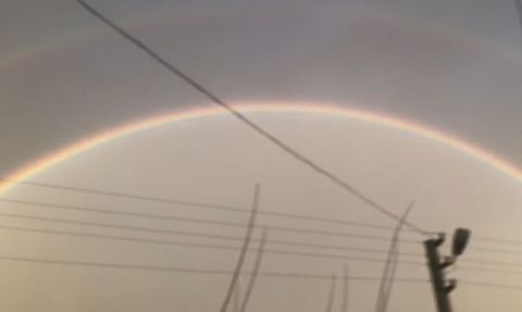 Serik'te Çifte Gökkuşağı Heyecanı Cep Telefonuna Yansıdı