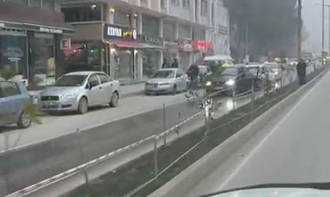 Sinop Boyabat’ta yola dökülen madde zincirleme kazaya neden oldu