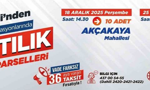 Talas Belediyesi’nden 30 Villa Parseli İhale İlanı