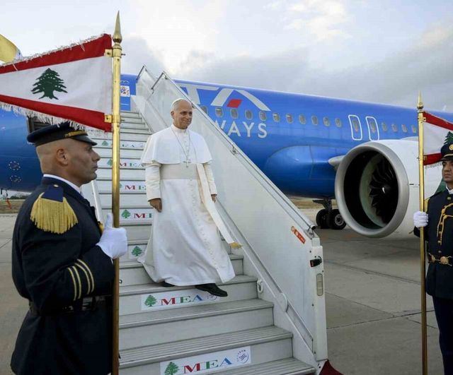 Papa 14. Leo Lübnan’da: İki devletli çözümü savundu