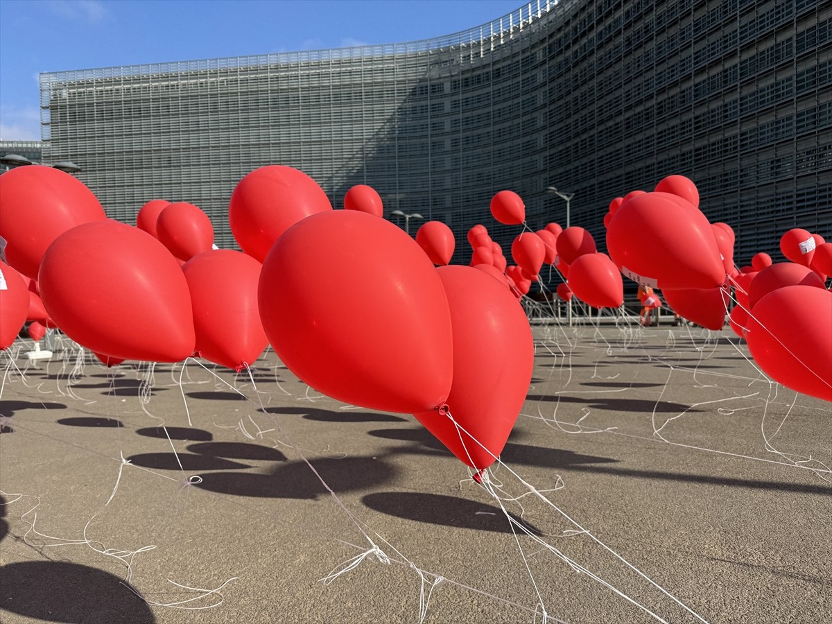 Çeşitli sivil toplum kuruluşları (STK), Brüksel'de Avrupa Birliği (AB) Dışişleri Bakanları...
