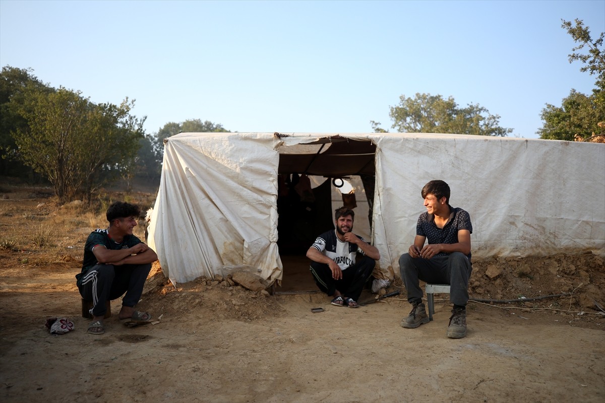 Diyarbakır ve Mardin'den Kayseri'nin Yahyalı ilçesine gelen işçiler, ekmek paralarını evlerinden...