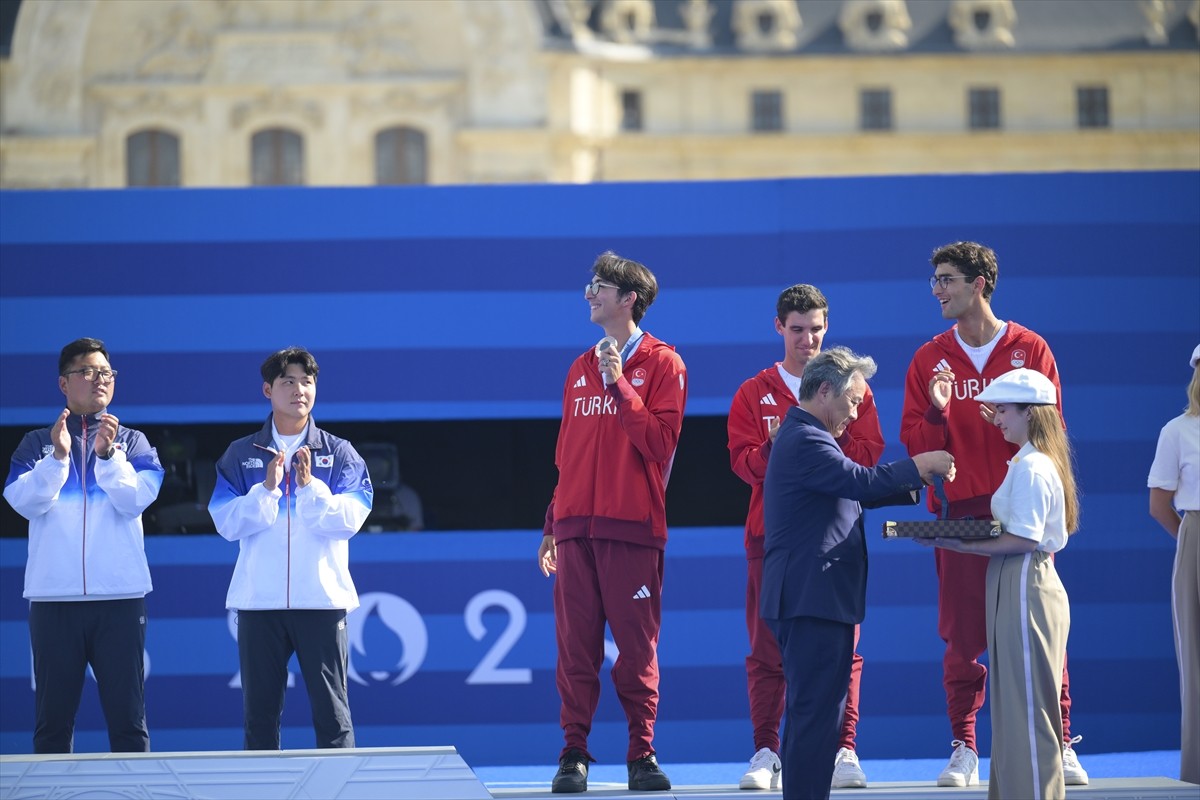Fransa'da düzenlenen Paris 2024 Olimpiyat Oyunları'nın üçüncü gününde Okçuluk Klasik Yay Takım...