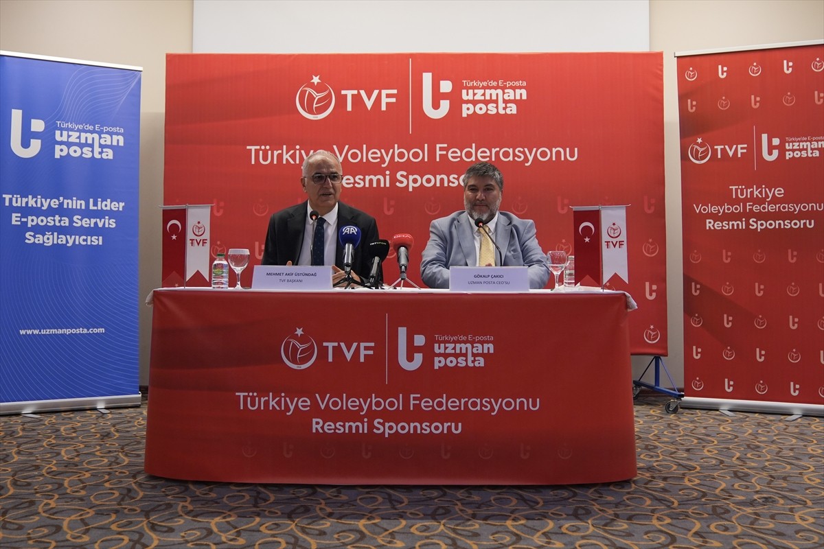 Türkiye Voleybol Federasyonu (TVF) ile Uzman Posta arasında sponsorluk anlaşması Ankara'da...