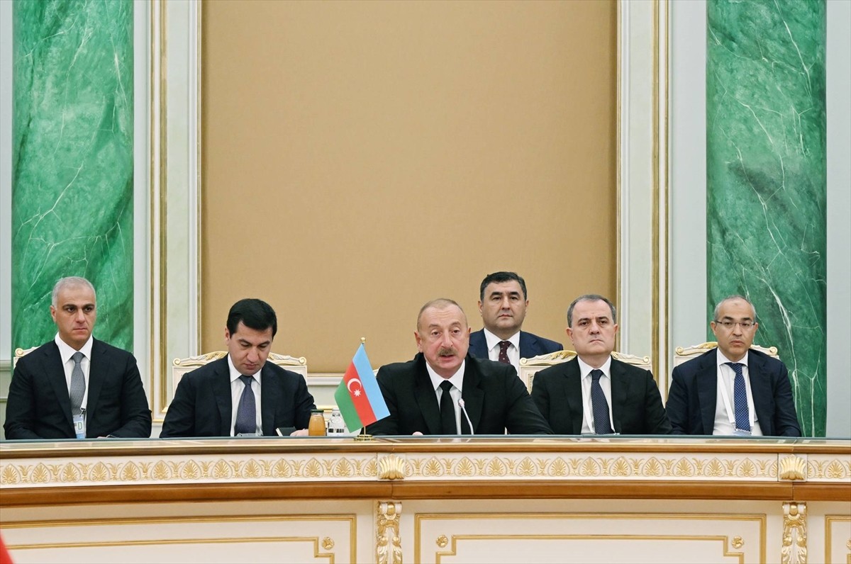 Azerbaycan Cumhurbaşkanı İlham Aliyev, Kazakistan'ın başkenti Astana'da, Kazakistan, Kırgızistan...