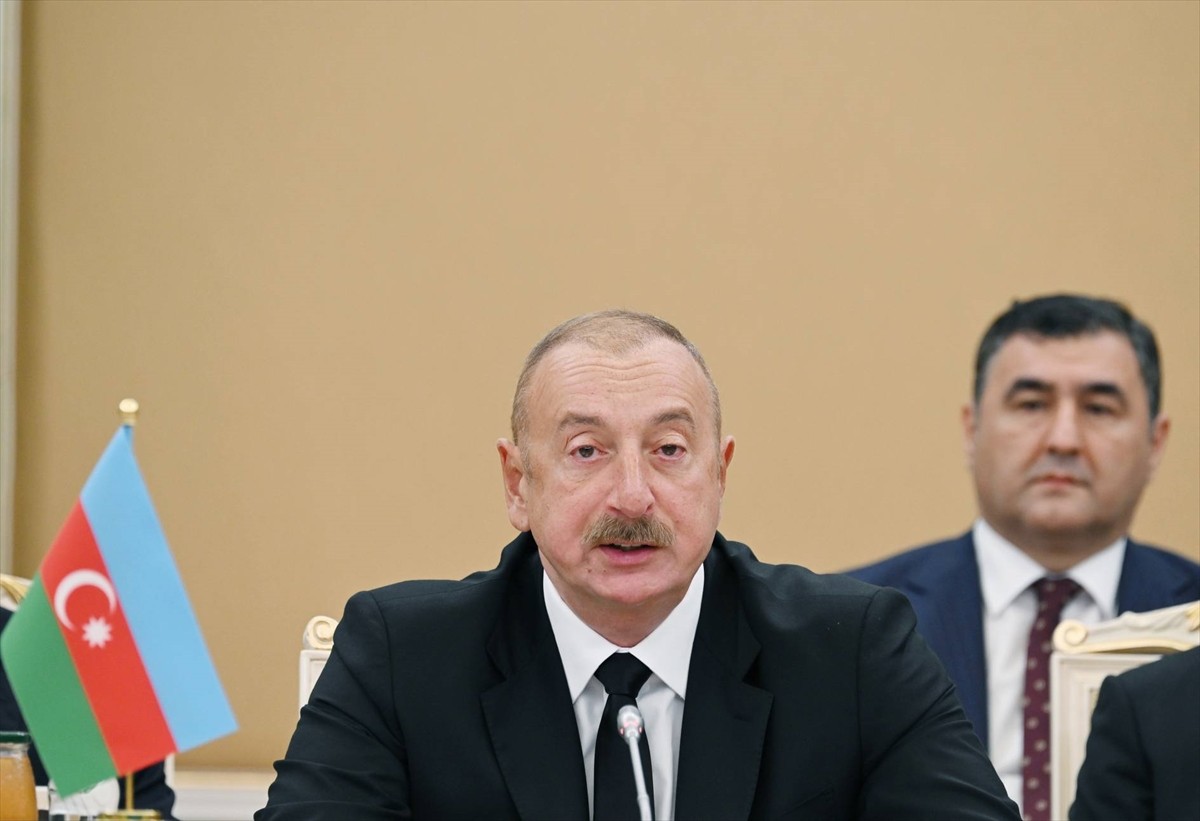  Azerbaycan Cumhurbaşkanı İlham Aliyev, Kazakistan'ın başkenti Astana'da, Kazakistan, Kırgızistan...