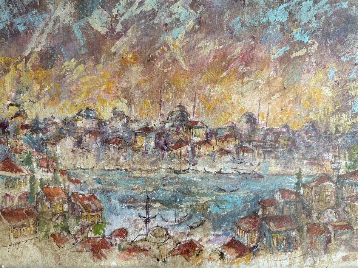 İstanbul başta olmak üzere birçok şehri gezerek sokakları resmeden genç ressam Faruk Erçetin, AA...