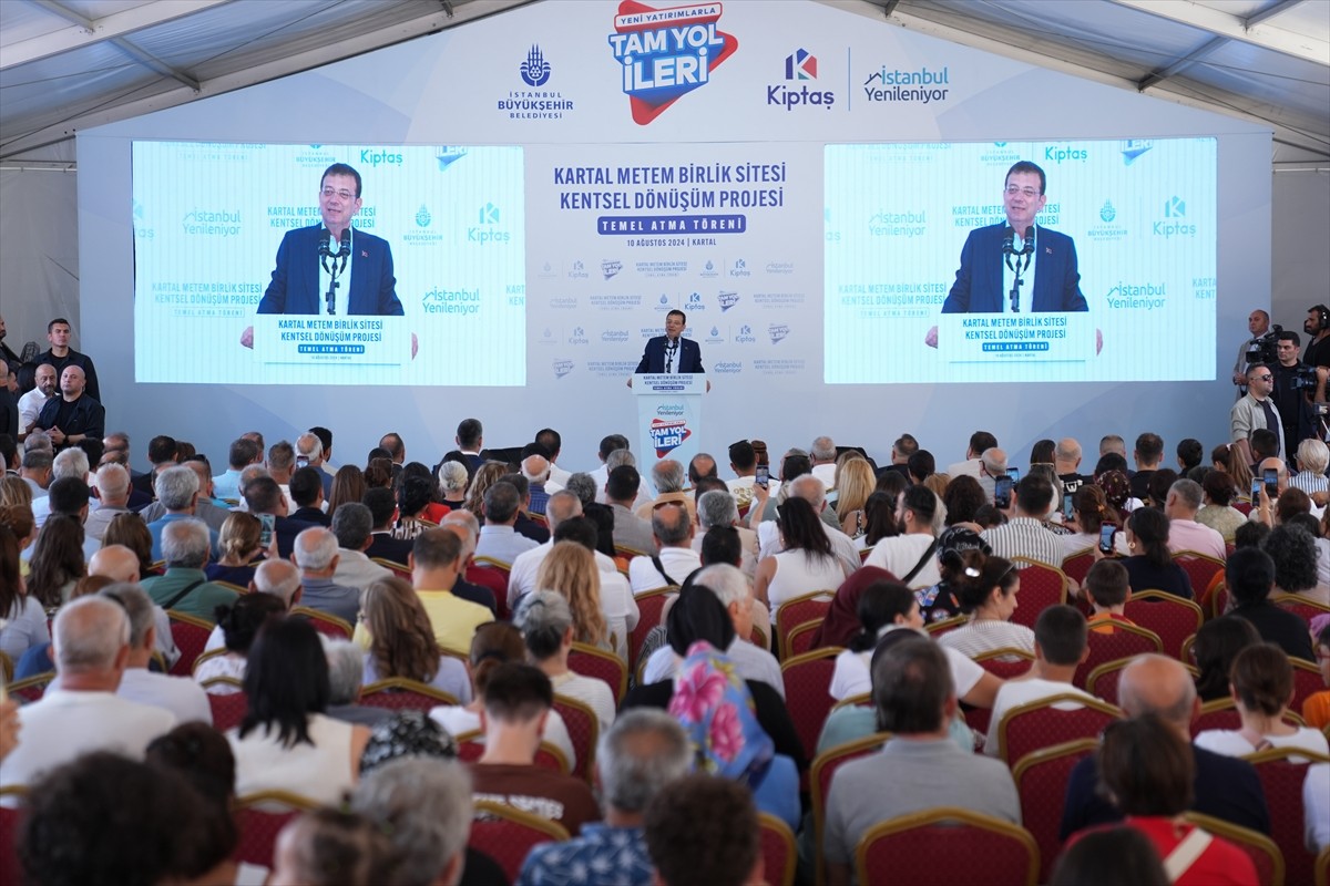 KİPTAŞ tarafından kentsel dönüşüm süreci başlatılan Kartal Metem Birlik Sitesi'nin temel atma...