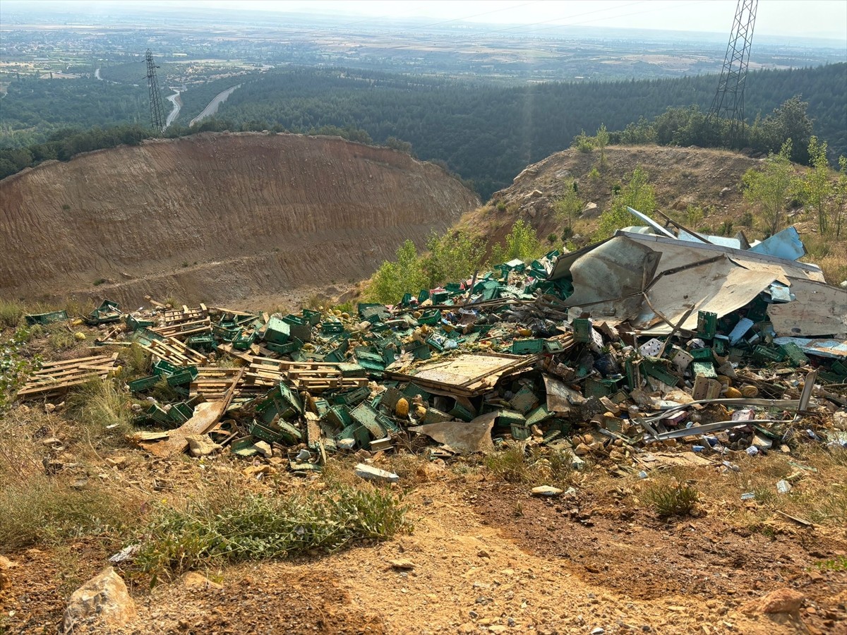Konya'nın Akşehir ilçesinde devrilen sebze yüklü kamyonun sürücüsü ağır yaralandı.