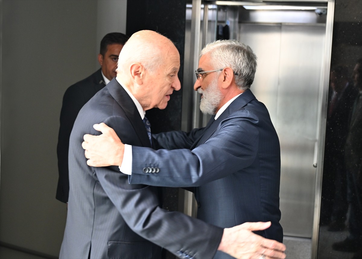 MHP Genel Başkanı Devlet Bahçeli, Azerbaycan Klasik Halk Cephesi Partisi Genel Başkanı Mirmahmud...