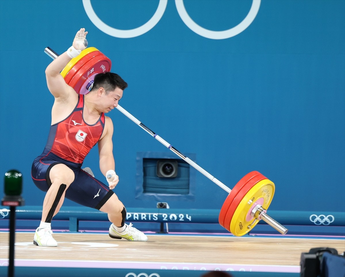 Paris 2024 Olimpiyat Oyunları halter kategorisinde erkekler 73. kilo müsabakaları South Paris...