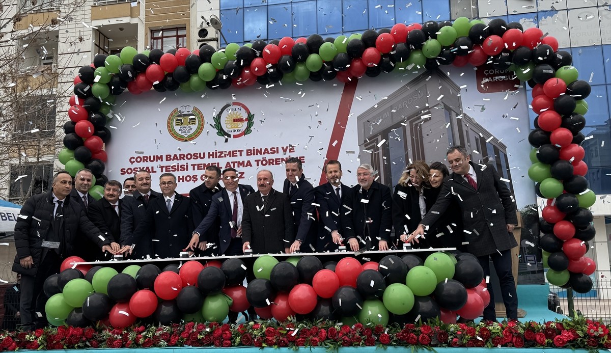 Çorum Barosu'nun yeni hizmet binası ve sosyal tesisi binasının temeli törenle atıldı. Törende...
