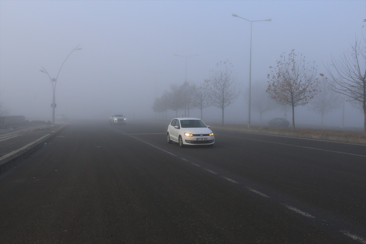 Diyarbakır'da etkili olan sis, görüş mesafesini düşürdü. Kentte sabah saatlerinden itibaren sis...