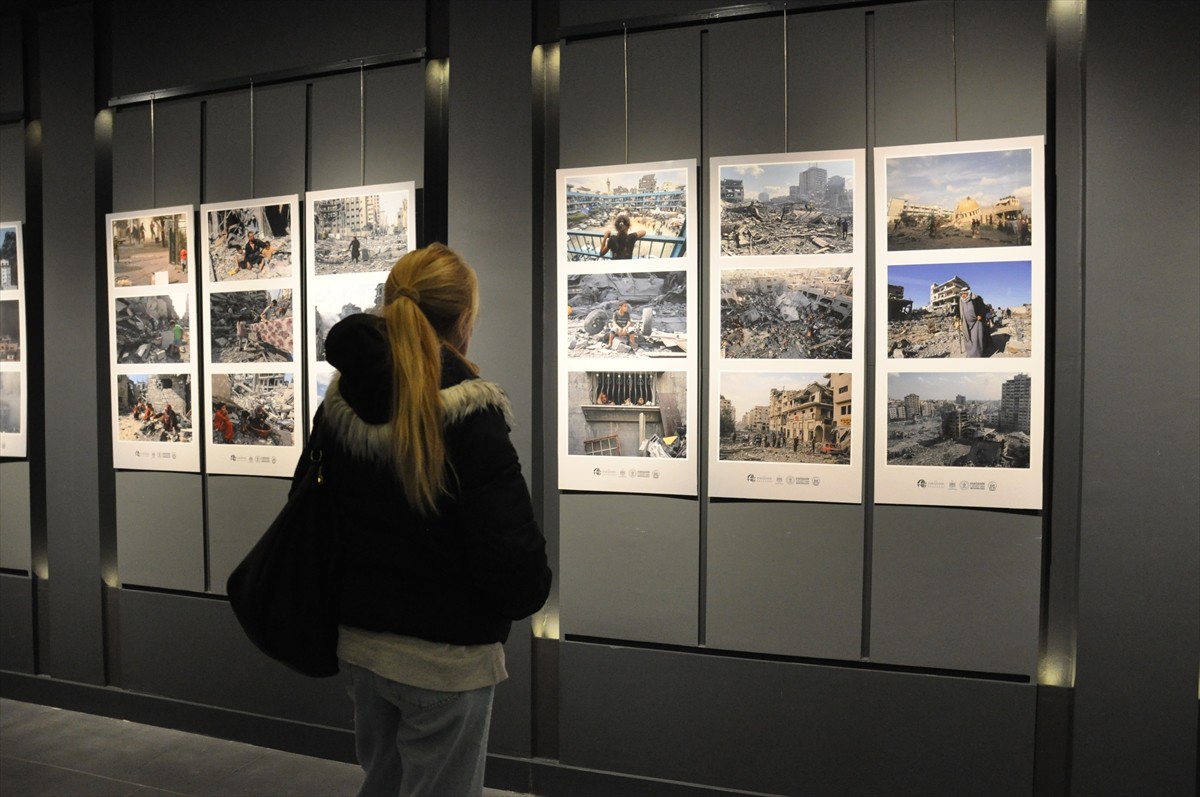 Eskişehir'de, İl Kültür ve Turizm Müdürlüğünce düzenlenen "Filistin'in Kayıp Nesli: Sessiz...