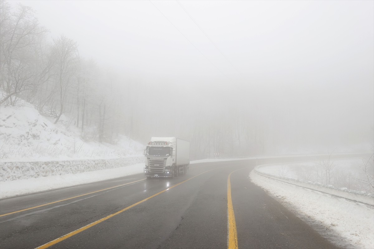 Kırklareli'nin Demirköy ilçesinde yoğun sis hayatı olumsuz etkiledi. İlçede sis nedeniyle görüş...