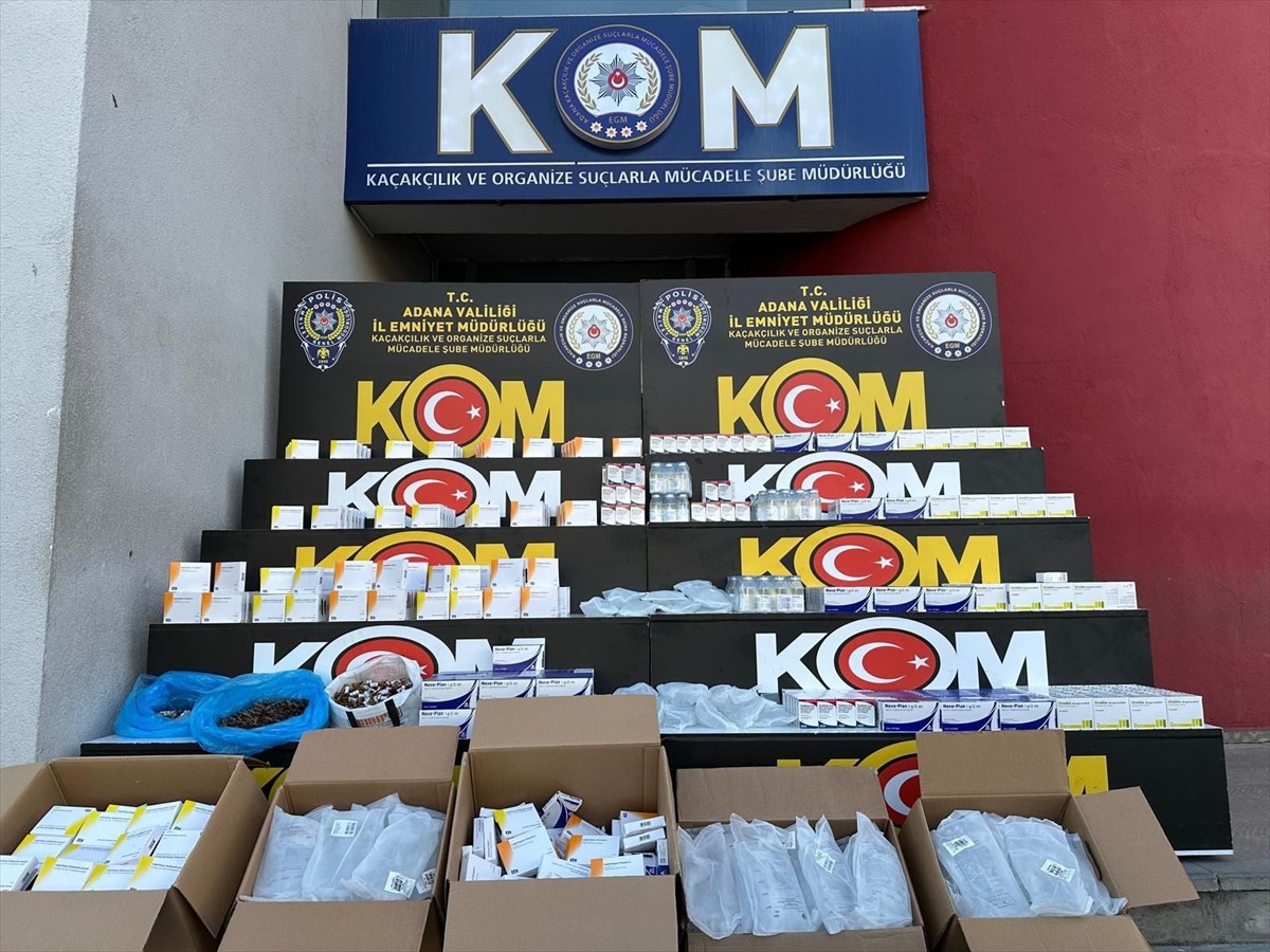 Adana'da iki adreste 172 serum ve 6 bin 80 serum ampulü ele geçirildi, 3 şüpheli gözaltına...