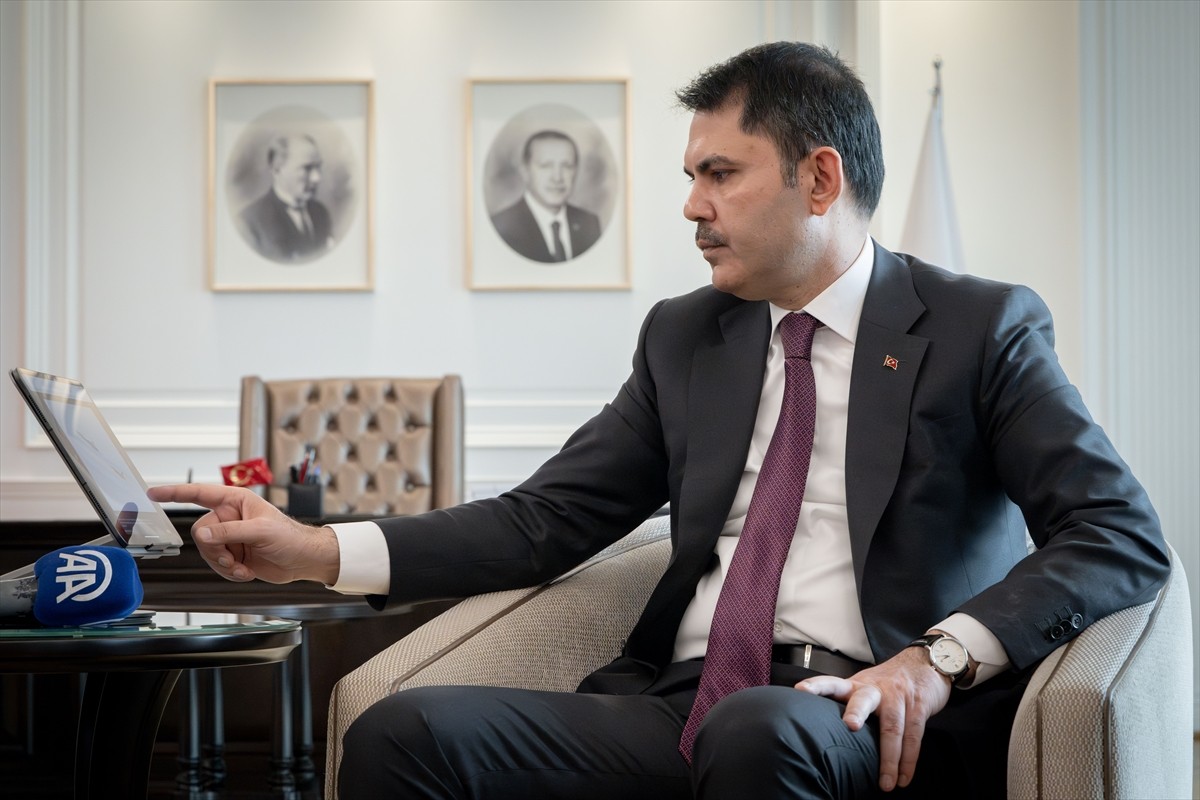 Çevre, Şehircilik ve İklim Değişikliği Bakanı Murat Kurum, Anadolu Ajansının (AA) düzenlediği...