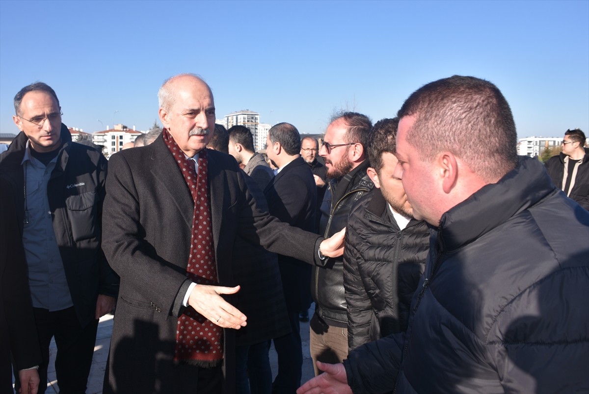 TBMM Başkanı Numan Kurtulmuş (sol 2), Afyonkarahisar'da 69 yaşında vefat eden Ünal Kılıçsal'ın...