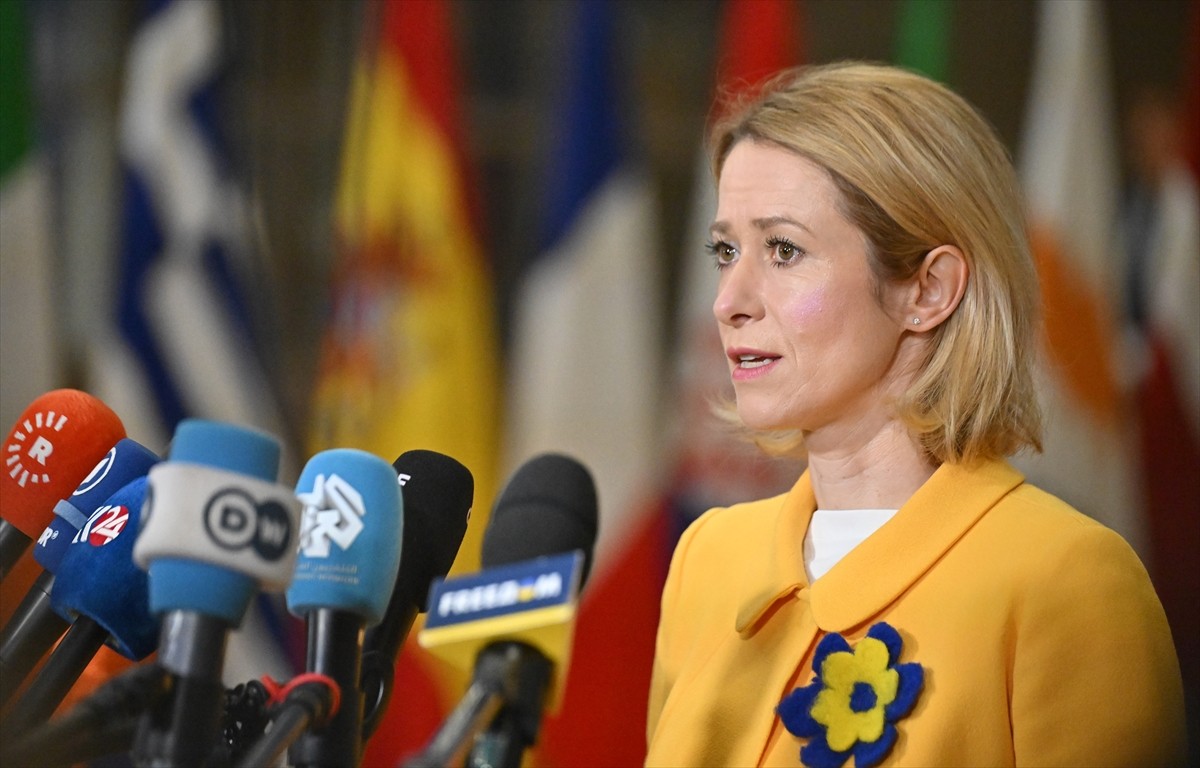 Avrupa Birliği (AB) Dış İlişkiler ve Güvenlik Politikası Yüksek Temsilcisi Kaja Kallas, Brüksel'de...