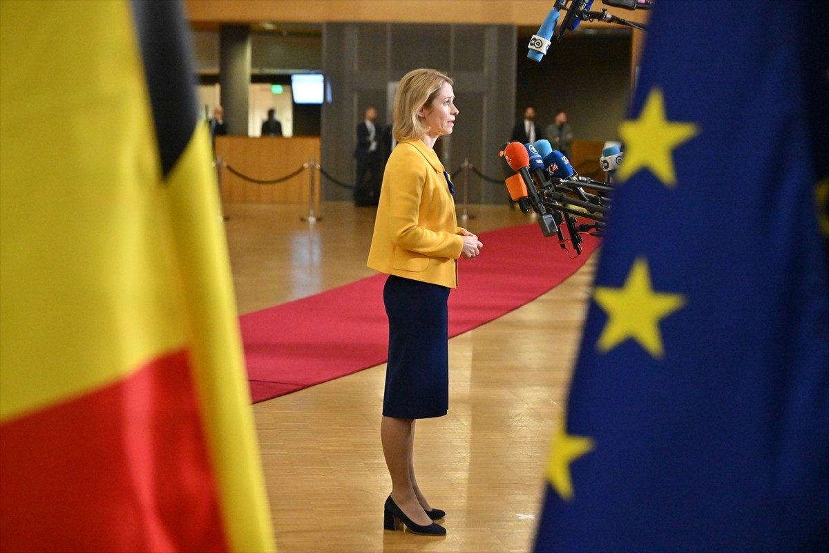 Avrupa Birliği (AB) Dış İlişkiler ve Güvenlik Politikası Yüksek Temsilcisi Kaja Kallas, Brüksel'de...