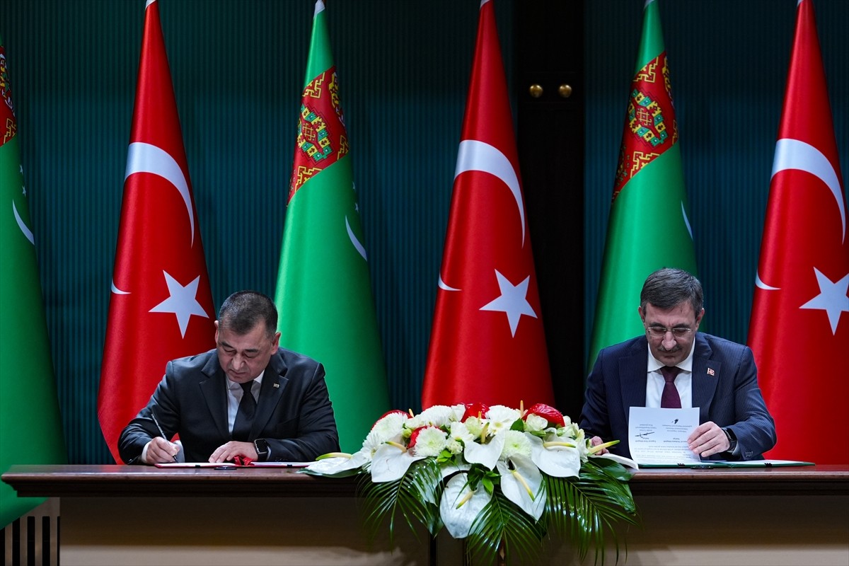 Cumhurbaşkanı Yardımcısı Cevdet Yılmaz ve Türkmenistan Bakanlar Kurulu Başkan Yardımcısı Nökergulı...