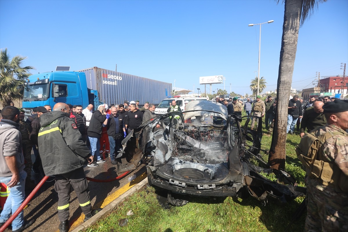 İsrail ordusuna ait bir insansız hava aracının (İHA) Lübnan'ın güneyindeki Sayda kentinin...