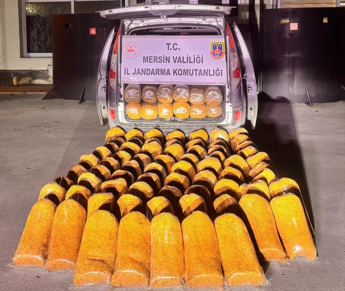 Mersin'de sahte bandrollü 580 kilogram tütün ele geçirilen kamyonun sürücüsü gözaltına...