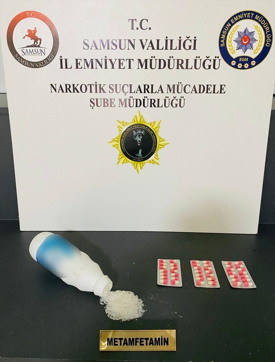 Samsun'un İlkadım ilçesinde ayran şişesine gizlenmiş uyuşturucu ele geçirildi, 1 kişi gözaltına...
