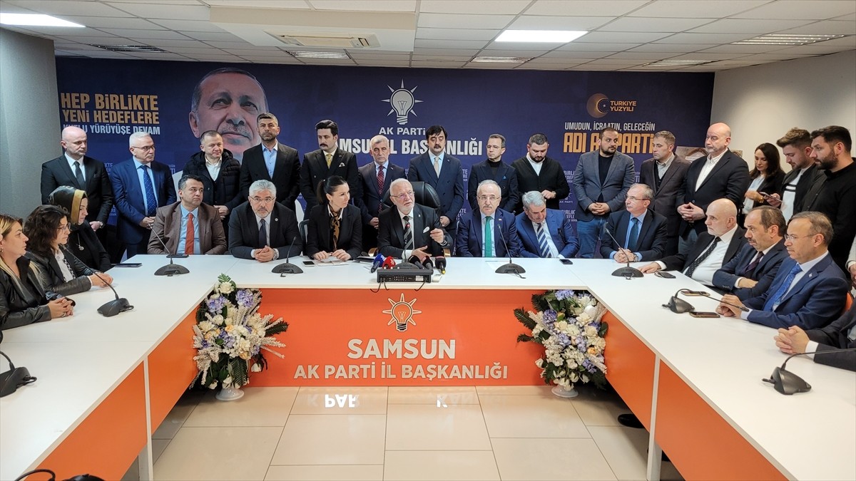 AK Parti Genel Başkan Vekili Mustafa Elitaş, Samsun ziyareti kapsamında partisinin il...