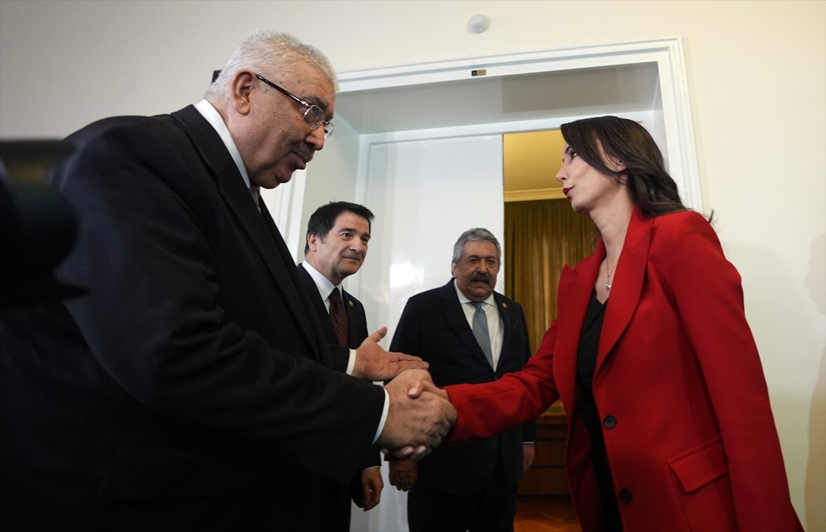 DEM Parti Eş Genel Başkanları Tuncer Bakırhan ve Tülay Hatimoğulları başkanlığındaki heyet, MHP...