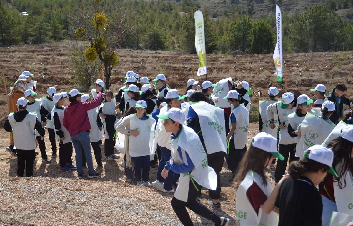 Konya'da Orman Haftası dolayısıyla düzenlenen etkinlikte 10 bin fidan dikildi. Dutlukır...