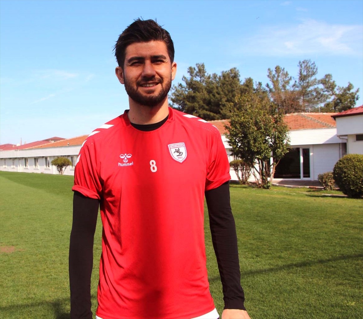 Trendyol Süper Lig ekiplerinden Reeder Samsunspor'un orta saha oyuncusu Soner Aydoğdu,  Nuri Asan...