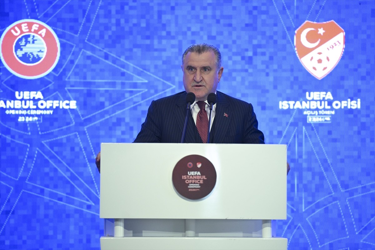 Gençlik ve Spor Bakanı Osman Aşkın Bak, UEFA İstanbul Temsilciliği açılış törenine katılarak...