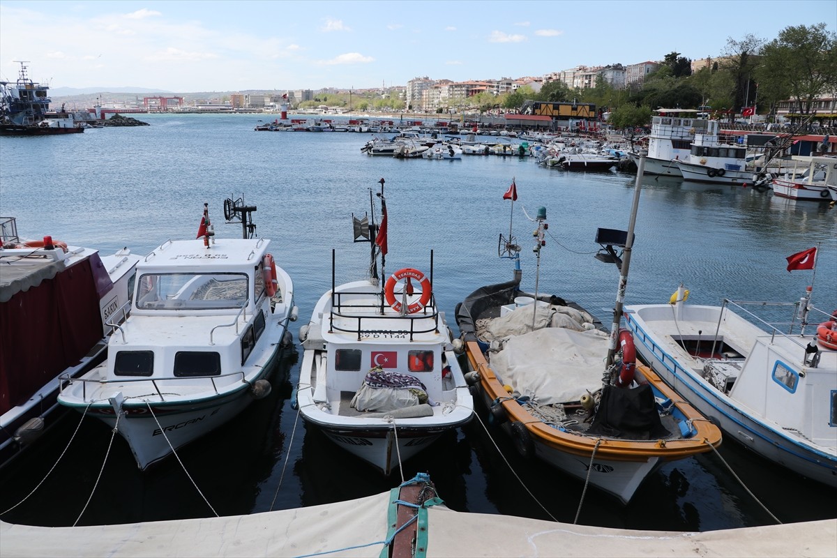 Marmara Denizi'nde etkili poyraz nedeniyle Tekirdağlı balıkçılar 3 gündür denize...