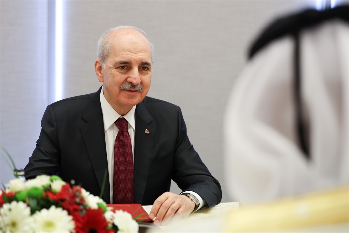 TBMM Başkanı Numan Kurtulmuş, Filistin’i Destekleyen Parlamentolar Grubu Toplantısı kapsamında...